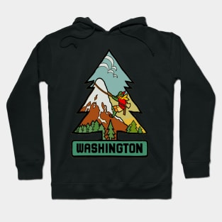 Vintage Style Washington Tree Climber Hoodie